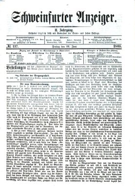 Schweinfurter Anzeiger Freitag 11. Juni 1869