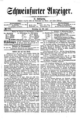 Schweinfurter Anzeiger Dienstag 20. Juli 1869