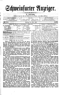 Schweinfurter Anzeiger Freitag 23. Juli 1869