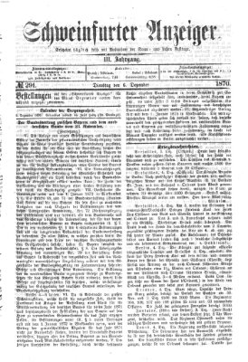 Schweinfurter Anzeiger Dienstag 6. Dezember 1870