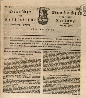 Deutscher Beobachter oder privilegirte hanseatische Zeitung