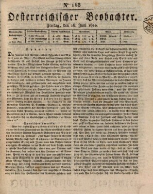 Der Oesterreichische Beobachter Freitag 16. Juni 1820