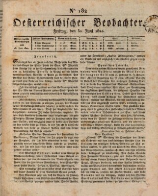 Der Oesterreichische Beobachter Freitag 30. Juni 1820
