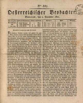 Der Oesterreichische Beobachter Samstag 2. Dezember 1820
