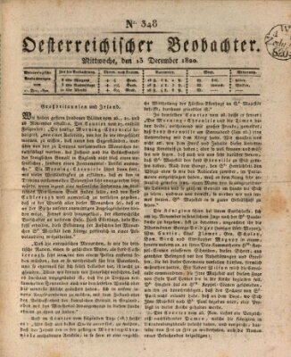 Der Oesterreichische Beobachter Mittwoch 13. Dezember 1820