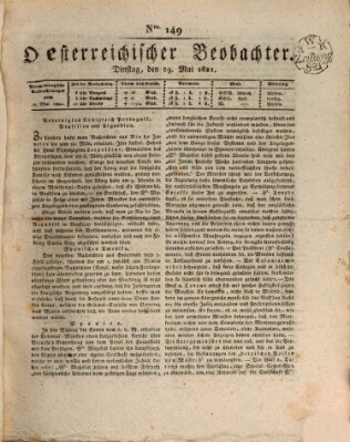 Der Oesterreichische Beobachter Dienstag 29. Mai 1821