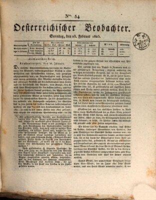 Der Oesterreichische Beobachter Sonntag 23. Februar 1823