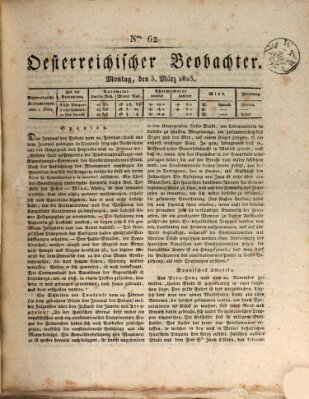 Der Oesterreichische Beobachter Montag 3. März 1823