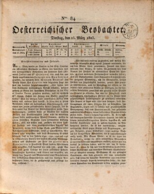 Der Oesterreichische Beobachter Dienstag 25. März 1823