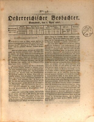 Der Oesterreichische Beobachter Samstag 5. April 1823