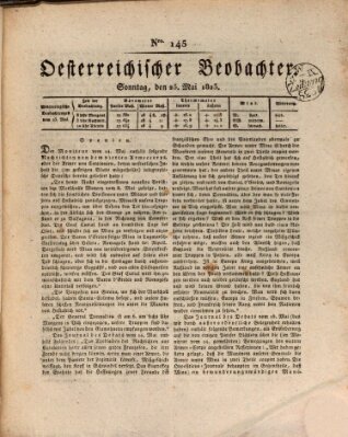 Der Oesterreichische Beobachter Sonntag 25. Mai 1823