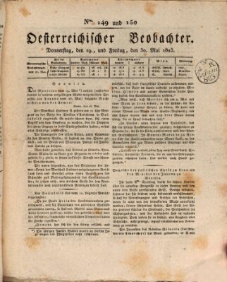 Der Oesterreichische Beobachter Donnerstag 29. Mai 1823