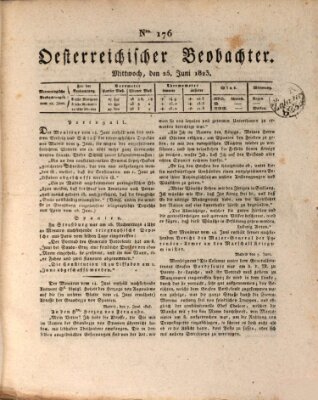 Der Oesterreichische Beobachter Mittwoch 25. Juni 1823
