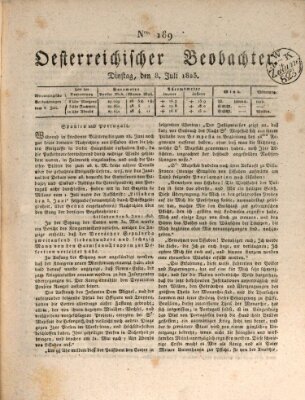 Der Oesterreichische Beobachter Dienstag 8. Juli 1823