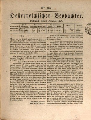 Der Oesterreichische Beobachter Mittwoch 8. Oktober 1823