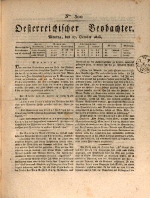 Der Oesterreichische Beobachter Montag 27. Oktober 1823
