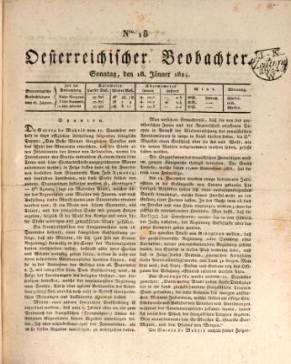 Der Oesterreichische Beobachter Sonntag 18. Januar 1824