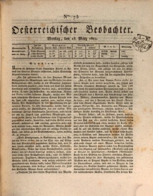 Der Oesterreichische Beobachter Montag 15. März 1824