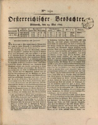 Der Oesterreichische Beobachter Mittwoch 19. Mai 1824