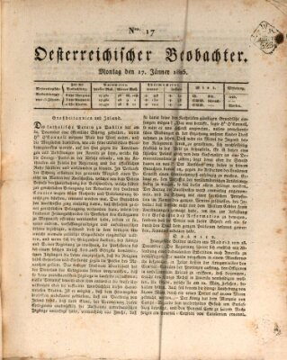 Der Oesterreichische Beobachter Montag 17. Januar 1825
