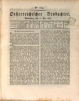 Der Oesterreichische Beobachter Donnerstag 12. Mai 1825