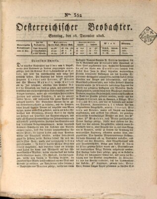 Der Oesterreichische Beobachter Sonntag 18. Dezember 1825