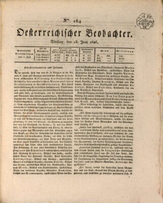 Der Oesterreichische Beobachter Dienstag 13. Juni 1826