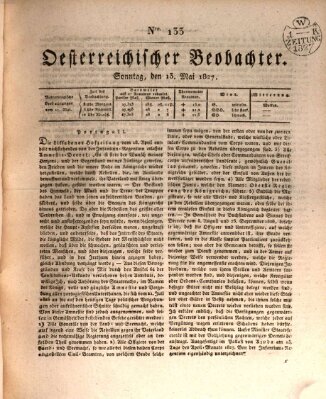 Der Oesterreichische Beobachter Sonntag 13. Mai 1827
