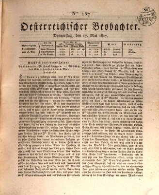 Der Oesterreichische Beobachter Donnerstag 17. Mai 1827