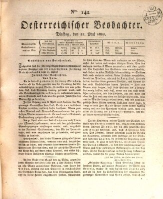 Der Oesterreichische Beobachter Dienstag 22. Mai 1827