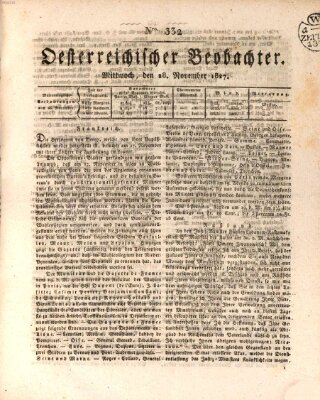 Der Oesterreichische Beobachter Mittwoch 28. November 1827