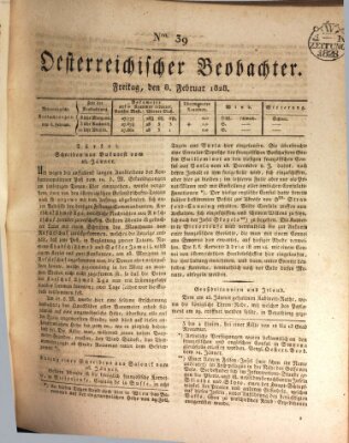 Der Oesterreichische Beobachter Freitag 8. Februar 1828