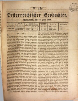 Der Oesterreichische Beobachter Samstag 28. Juni 1828