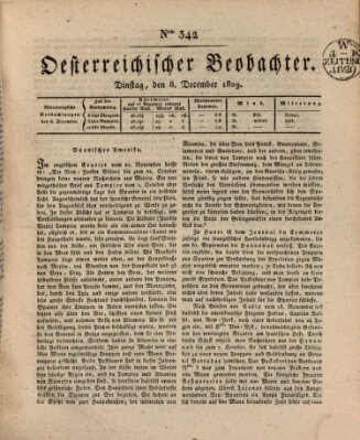 Der Oesterreichische Beobachter Dienstag 8. Dezember 1829