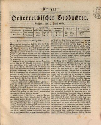 Der Oesterreichische Beobachter Freitag 4. Juni 1830