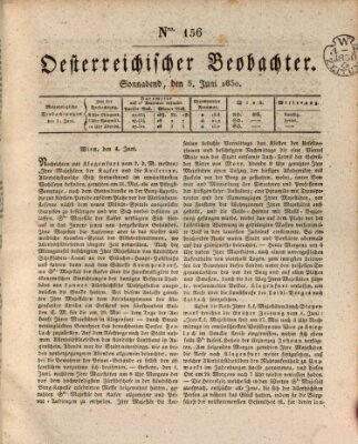 Der Oesterreichische Beobachter Samstag 5. Juni 1830