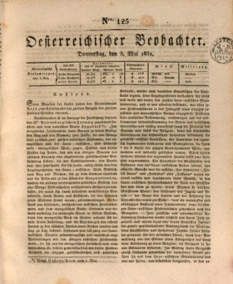 Der Oesterreichische Beobachter Donnerstag 5. Mai 1831