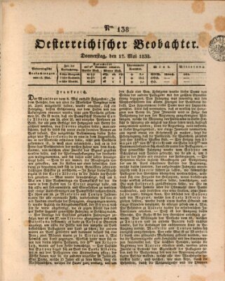 Der Oesterreichische Beobachter Donnerstag 17. Mai 1832
