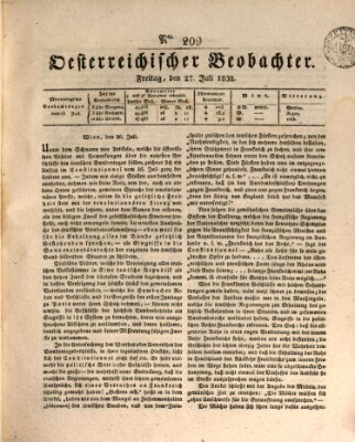 Der Oesterreichische Beobachter Freitag 27. Juli 1832