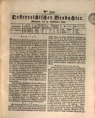 Der Oesterreichische Beobachter Mittwoch 12. September 1832