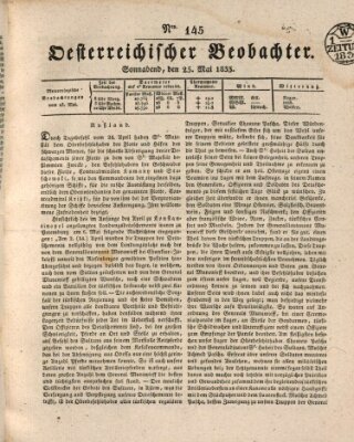 Der Oesterreichische Beobachter Samstag 25. Mai 1833