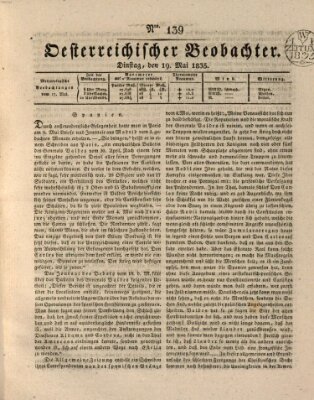 Der Oesterreichische Beobachter Dienstag 19. Mai 1835