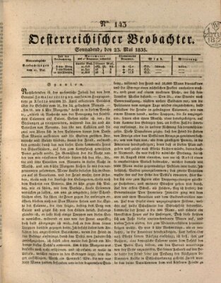 Der Oesterreichische Beobachter Samstag 23. Mai 1835