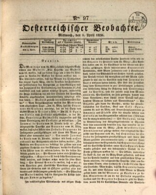 Der Oesterreichische Beobachter Mittwoch 6. April 1836