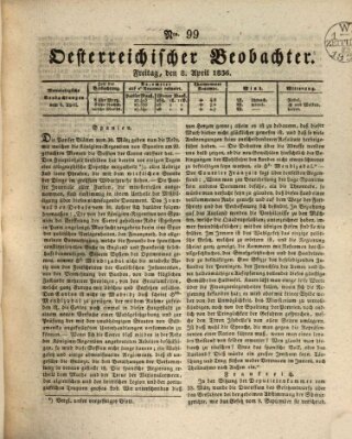 Der Oesterreichische Beobachter Freitag 8. April 1836