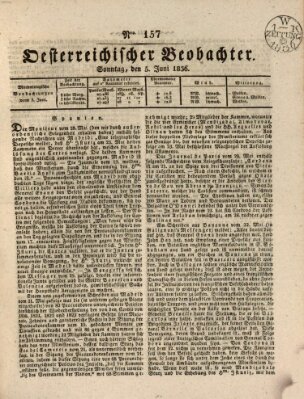 Der Oesterreichische Beobachter Sonntag 5. Juni 1836