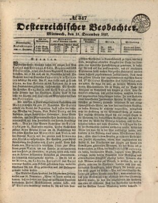 Der Oesterreichische Beobachter Mittwoch 13. Dezember 1837