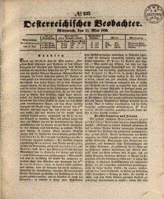Der Oesterreichische Beobachter Mittwoch 15. Mai 1839