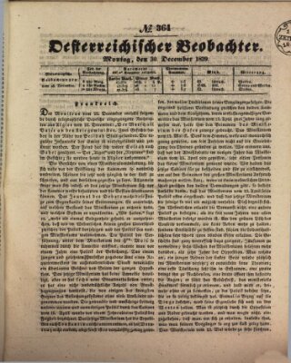 Der Oesterreichische Beobachter Montag 30. Dezember 1839