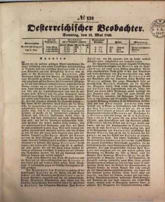 Der Oesterreichische Beobachter Sonntag 10. Mai 1840